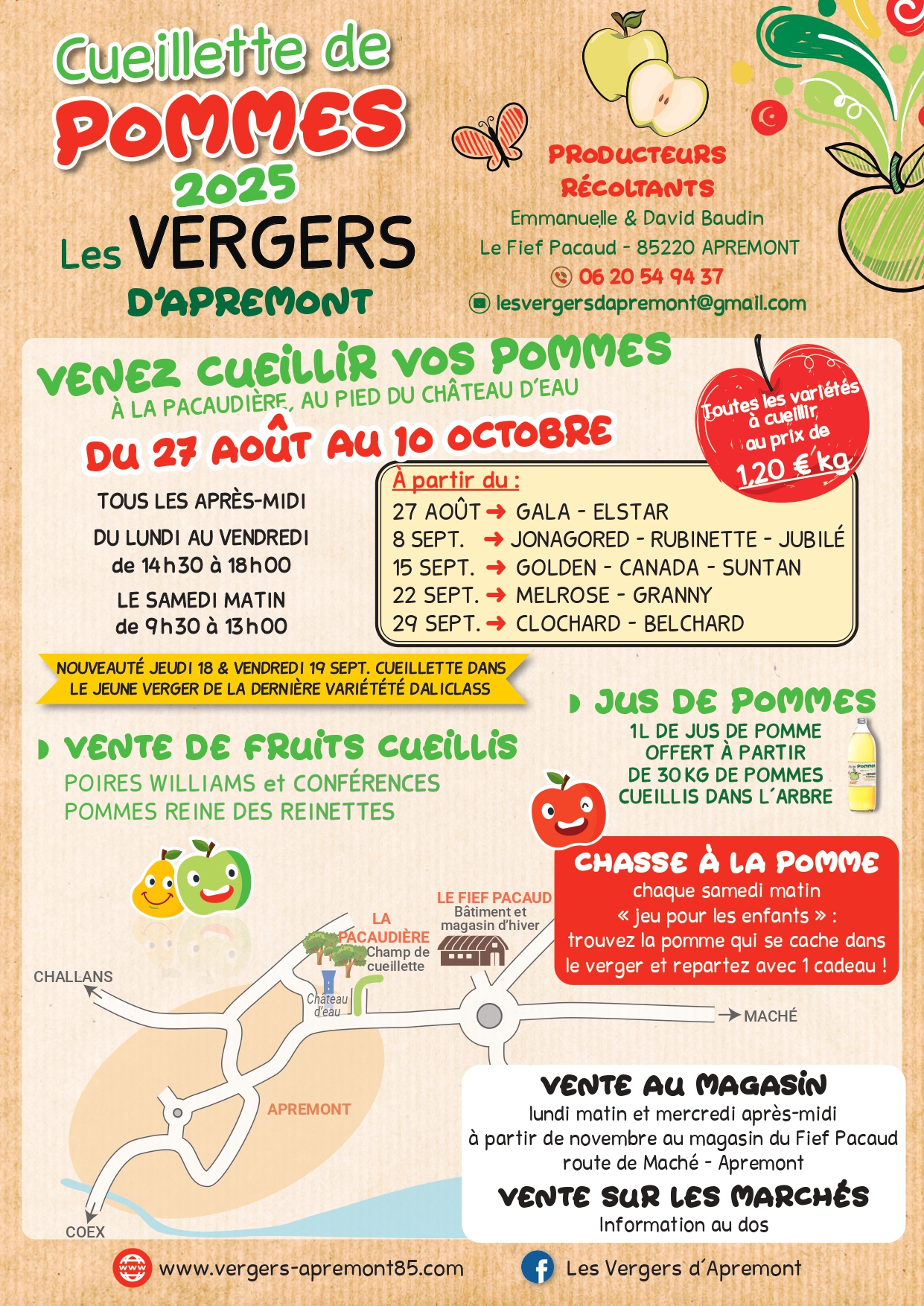 affiche cueillette pommes 2026